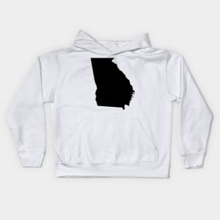 Georgia map in black Kids Hoodie